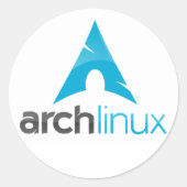 arch linux logo ラウンドシール (正面)