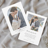 Arch Loveエレガントと感謝してい2写真結婚s サンキューカード