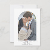 Arch Loveエレガントと感謝してい2写真結婚s サンキューカード (正面)