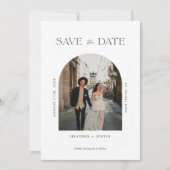Arch Minimalistモダンの結婚写真日付の保存 セーブザデート (正面)