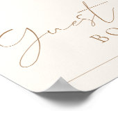 Arch Minimalist書道の結婚バーメニュー ポスター (角)