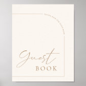 Arch Minimalist書道の結婚バーメニュー ポスター (正面)