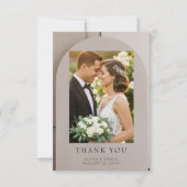 Arch Neutral Luxe Wedding  サンキューカード (正面)