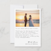 Arch Neutral Luxe Wedding  サンキューカード (裏面)