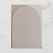 Arch Neutral Luxe Wedding QR Code エンクロージャーカード (裏面)