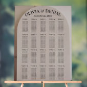 Arch Neutral Luxe Wedding Seating Chart アクリルサイン (ニュートラル)
