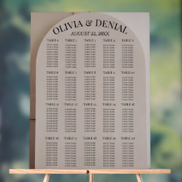Arch Neutral Luxe Wedding Seating Chart アクリルサイン