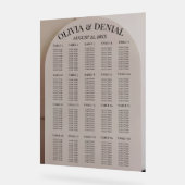 Arch Neutral Luxe Wedding Seating Chart アクリルサイン (傾斜)
