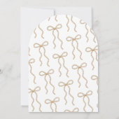 Arch Pearl Bow She's Tying the Knot Bridal Shower 招待状 (裏面)