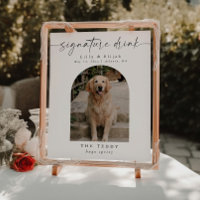 Arch Pet Photo Signature Drinkの結婚バー標識