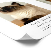 Arch Pet Photo Signature Drinks Wedding Bar Sign ポスター (角)