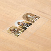 Arch Photo日付のカード結婚を保存 アクリル招待状 (レイダウン)