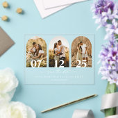 Arch Photo日付のカード結婚を保存 アクリル招待状 (インサイチュ (ウェディング))