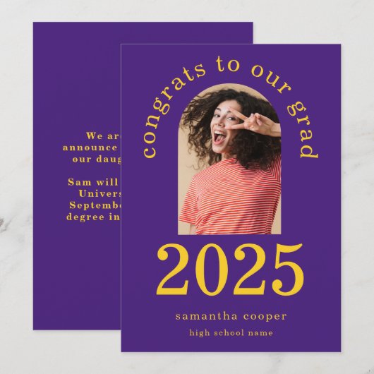 Arch Photo 2023 Gradation Purple Gradation 案内状 (正面/裏面)