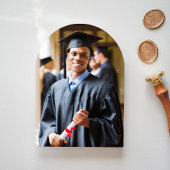 Arch Photo Black金ゴールド卒業発表 招待状