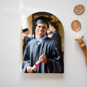 Arch Photo Blue金ゴールド卒業発表 招待状