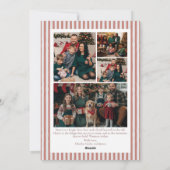 Arch Photo Christmas Card with Red Stripes & Bow シーズンカード (裏面)