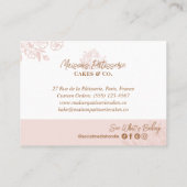 Arch Photo Floral Cupcake Thank You Promo Bakery 割引カード (裏面)