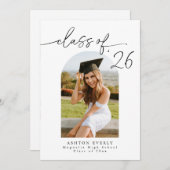 Arch Photo Graduation Party Invite Announcement 招待状 (正面/裏面)