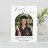 Arch Photo Graduation Party Invite Announcement 招待状 (スタンド正面)