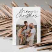 Arch Photo Minimal Modern Elegant Script Christmas シーズンカード