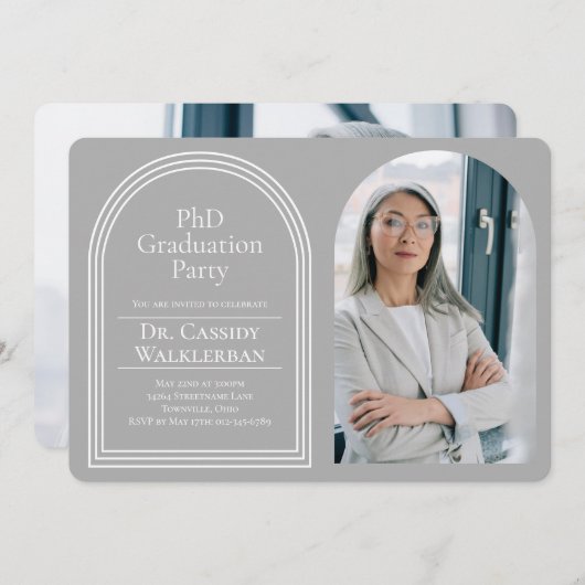 Arch Photo PhD卒業 招待状 (正面/裏面)