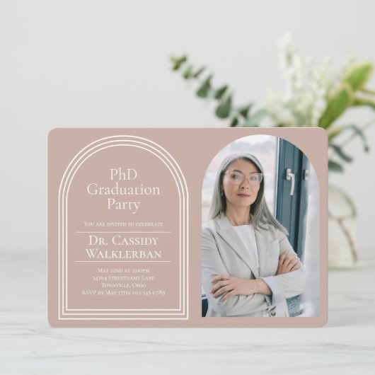 Arch Photo PhD卒業 招待状 (スタンド正面)