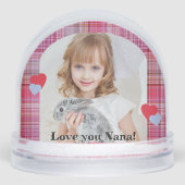 Arch Photo Pink Plaid Grandkids Holiday Gift (正面)