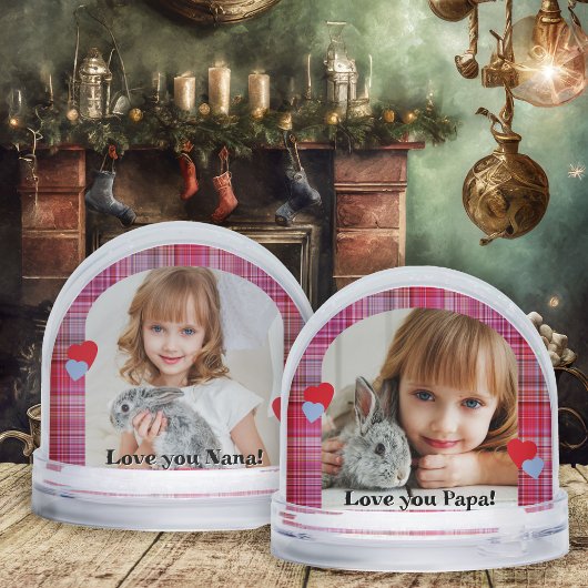 Arch Photo Pink Plaid Grandkids Holiday Gift