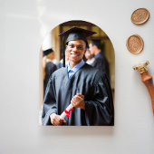 Arch Photo Purple金ゴールド卒業発表 招待状