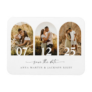 Arch Photo Save The Date 結婚's Card Announcement マグネット