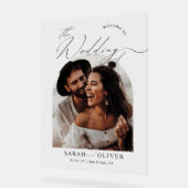 Arch Photo Scriptモダンの結婚Welcome アクリルサイン (傾斜)