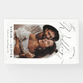 Arch Photo Scriptモダンの結婚Welcome 横断幕 (横)