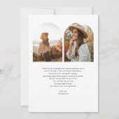 Arch Photo Script with Heart Graduation サンキューカード (裏面)