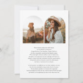 Arch Photo Script with Heart Graduation 案内状 (裏面)