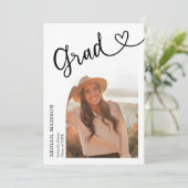 Arch Photo Script with Heart Graduation Party  招待状 (スタンド正面)