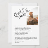 Arch Photo Script with Heart Graduation Party  招待状 (裏面)