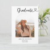 Arch Photo Script with Heart Graduation Party 招待状 (スタンド正面)