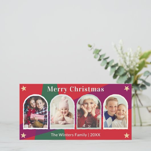 Arch Photos Bright Festive Personalized シーズンカード (スタンド正面)