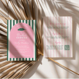 Arch Pink And Green Beverly Hills Bridal Shower 招待状