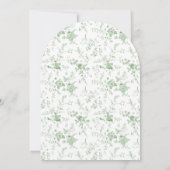 Arch Sage Green Afternoon Tea Party Baby Shower  招待状 (裏面)