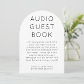Arch Shape Audio Guest Book Wedding Sign card 招待状 (スタンド正面)