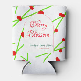 Arch shape cherry blossom red green baby shower na 缶クーラー