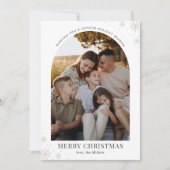 Arch Snowflake Holiday Photo Card, Merry Christmas シーズンカード (正面)