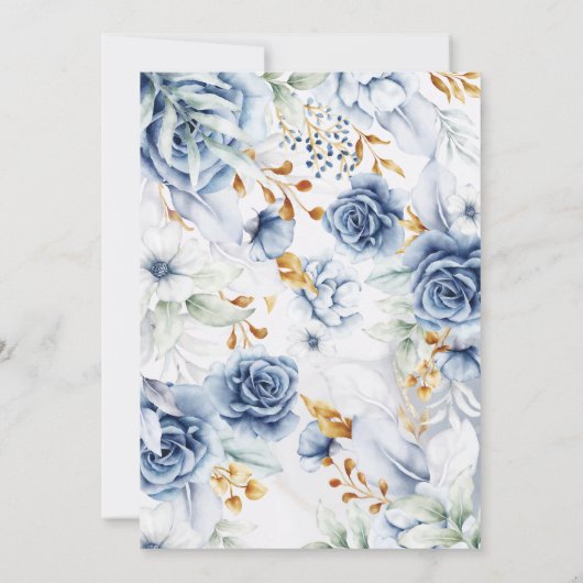 Arch Something Blue Before I Do Bridal Shower Chic 招待状 (裏面)