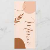 Arch Tan Terracottaモダンのメ結婚ニュー メニュー (正面)