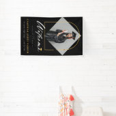 Arch Tasselsフレーム写真卒業パーティーへようこそ 横断幕 (インサイチュ)