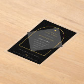 Arch Tasselsミニマリストフレーム写真卒業パーティー アクリル招待状 (レイダウン)