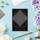 Arch Tasselsミニマリストフレーム写真卒業パーティー アクリル招待状 (インサイチュ (ウェディング))