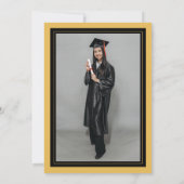 Arch Tasselsミニマリストフレーム写真卒業パーティー 招待状 (裏面)